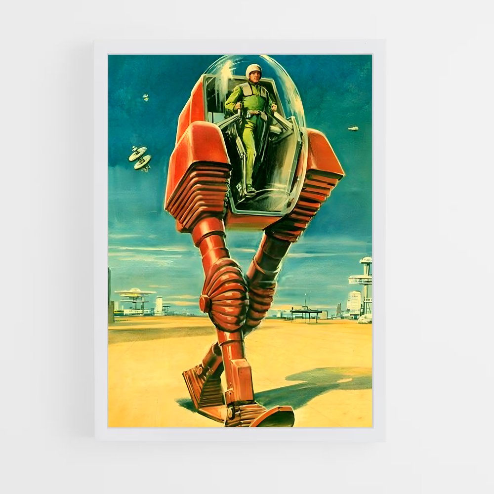 Poster Retro futurisme captivant – affiche Espace rétro (vue 3)